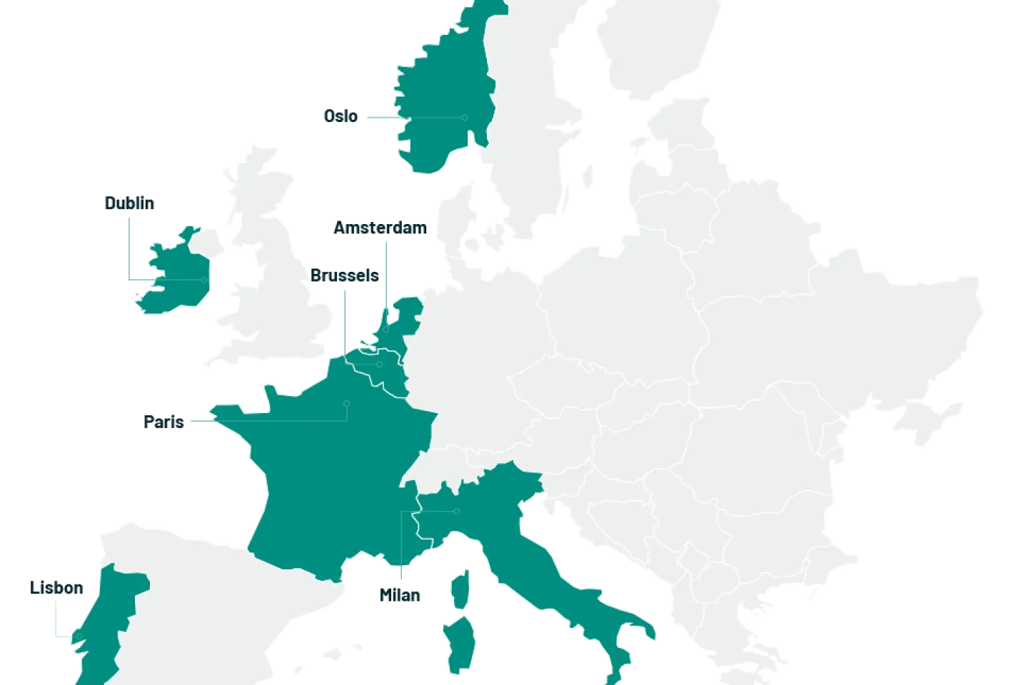 Euronext Markets maps